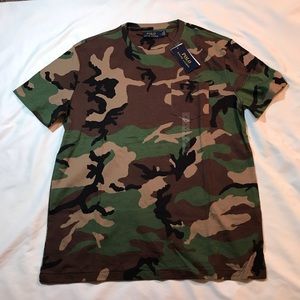 Camo Polo Ralph Lauren T-shirt | Size Medium